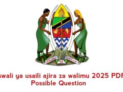 Maswali ya usaili ajira za walimu 2025 PDF – Possible question