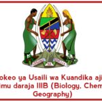 Matokeo ya Usaili wa ajira za Walimu daraja III B (Biology, Chemistry, Geography, Tehama na awali)