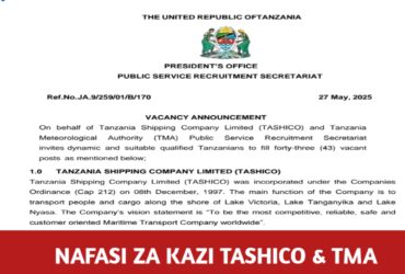 Job vacancies at TASHICO and TMA