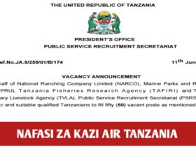Job vacancies at TVLA, TAFIRI, MPRU, NARCO