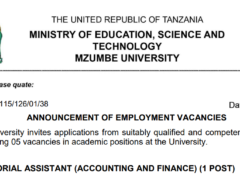 Mzumbe University job vacancies – September 2026