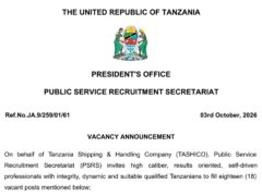 TAHISCO Job Vacancies October 2026 – 18 Vacancies
